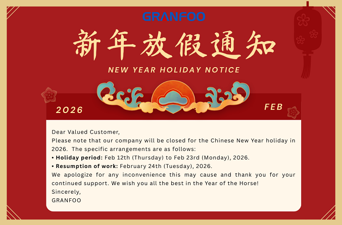 New Year Holiday Notice